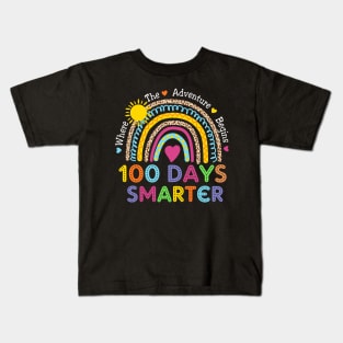 Cute rainbow 100 days smarter kids teacher Kids T-Shirt